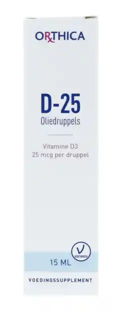 De Online Drogist Orthica d-25 oliedruppels - vitamine d3 15ml aanbieding