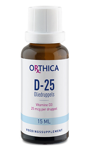 De Online Drogist Orthica d-25 oliedruppels - vitamine d3 15ml aanbieding