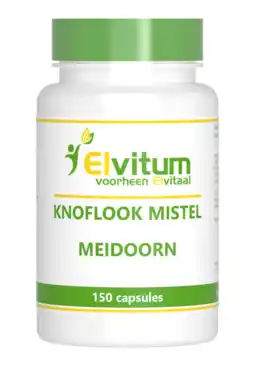 De Online Drogist Elvitum knoflook mistel meidoorn capsules 150cp aanbieding