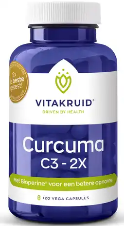 De Online Drogist Vitakruid curcuma c3-2x capsules 120vcp aanbieding