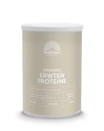 De Online Drogist Mattisson healthstyle biologische erwten proteïne vegan 350gr aanbieding