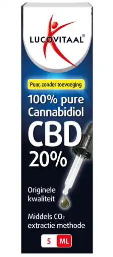 De Online Drogist Lucovitaal 100% pure cannabidiol 20% cbd olie 5ml aanbieding