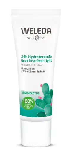 De Online Drogist Weleda vijgencactus 24h hydraterende gezichtscrème light 30ml aanbieding