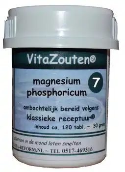 De Online Drogist Vita reform van der snoek vita reform vitazouten nr. 7 magnesium phosphoricum 120tb aanbieding