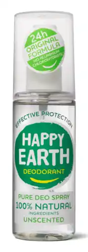 De Online Drogist Happy earth happy earth 100% natuurlijke deo spray unscented 100ml aanbieding