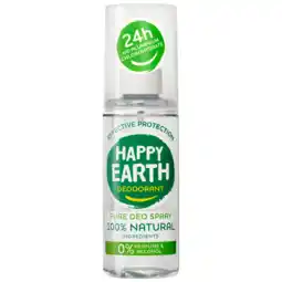 De Online Drogist Happy earth happy earth 100% natuurlijke deo spray unscented 100ml aanbieding