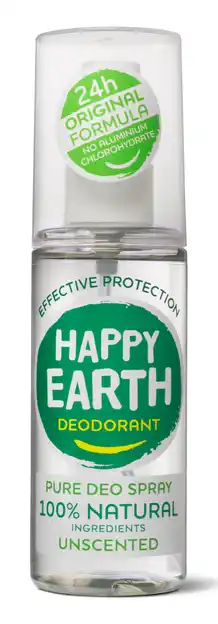 De Online Drogist Happy earth happy earth 100% natuurlijke deo spray unscented 100ml aanbieding