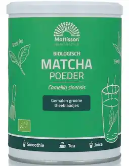 De Online Drogist Mattisson healthstyle biologischematcha poeder 125gr aanbieding