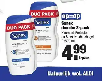 ALDI Sanex Douche 2-Pack aanbieding