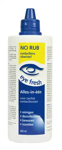 De Online Drogist Eye fresh eyefresh lenzenvloeistof alles-in-1 no rub 360ml aanbieding