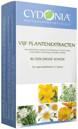 De Online Drogist Cydonia phytopharmaceuticals cydonia vijf plantenextracten vaginaalzetpillen 10tb aanbieding