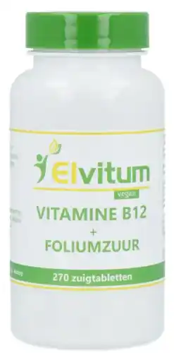 De Online Drogist Elvitum vitamine b12 + foliumzuur zuigtabletten 270tb aanbieding