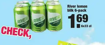ALDI River Lemon Blik 6-Pack aanbieding
