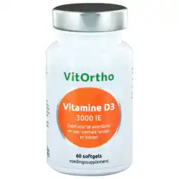 De Online Drogist Vitortho vitamine d3 3000 ie softgels 60st aanbieding