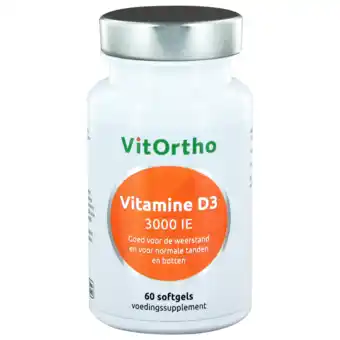 De Online Drogist Vitortho vitamine d3 3000 ie softgels 60st aanbieding