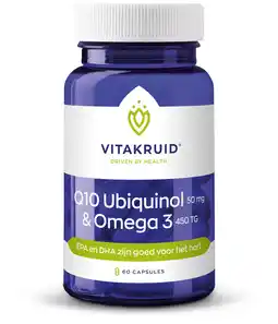 De Online Drogist Vitakruid q10 ubiquinol & omega 3 capsules 60cp aanbieding