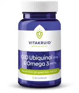 De Online Drogist Vitakruid q10 ubiquinol & omega 3 capsules 60cp aanbieding