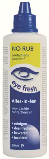 De Online Drogist Eye fresh lenzenvloeistof alles-in-1 no rub 240ml aanbieding