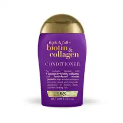 De Online Drogist Ogx mini conditioner thick & full biotin & collagen 89ml aanbieding