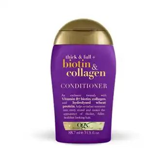 De Online Drogist Ogx mini conditioner thick & full biotin & collagen 89ml aanbieding