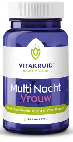 De Online Drogist Vitakruid multi nacht vrouw tabletten 30tb aanbieding