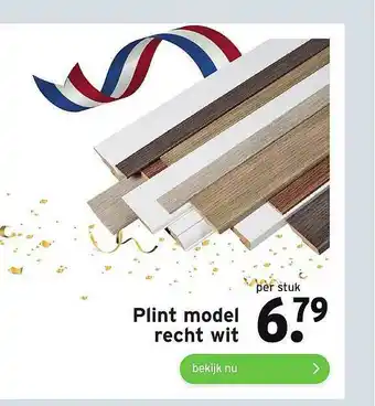 GAMMA Plint Model Recht Wit aanbieding