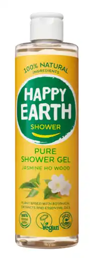 De Online Drogist Happy earth pure shower gel jasmine ho wood 300ml aanbieding