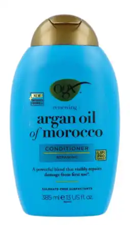 De Online Drogist Ogx conditioner renewing argan oil of morocco 385ml aanbieding