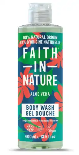 De Online Drogist Faith in nature aloe vera body wash 400ml aanbieding