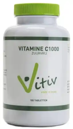 De Online Drogist Vitiv vitamine c1000 zuurvrij tabletten 100tb aanbieding