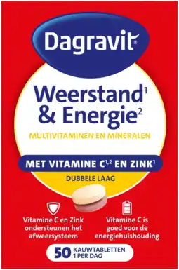 De Online Drogist Dagravit weerstand & energie totaal 30 kauwtabletten 50tb aanbieding