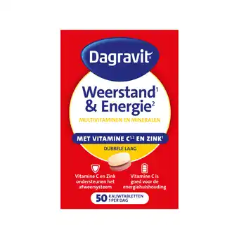 De Online Drogist Dagravit weerstand & energie totaal 30 kauwtabletten 50tb aanbieding