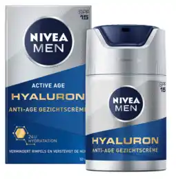 De Online Drogist Nivea men anti-age hyaluron gezichtcrème spf 15 50ml aanbieding