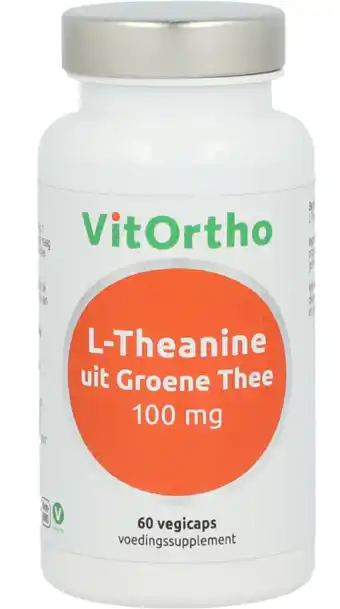 De Online Drogist Vitortho l-theanine uit groene thee vegicaps 60vcp aanbieding