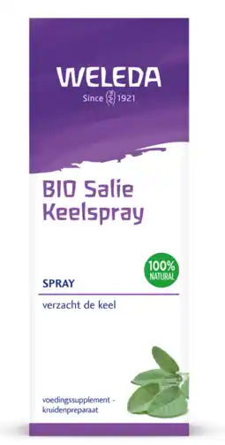 De Online Drogist Weleda salie keelspray bio 20ml aanbieding