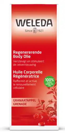 De Online Drogist Weleda granaatappel regenererende body olie 100ml aanbieding