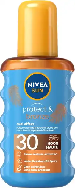 De Online Drogist Nivea sun protect & bronze beschermende olie spf30 200ml aanbieding