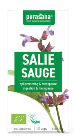 De Online Drogist Purasana salie capsules 120vcp aanbieding