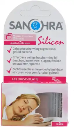 De Online Drogist Sanohra oordopjes silicone 3st aanbieding