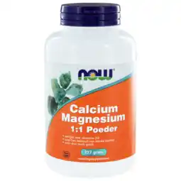 De Online Drogist Now calcium & magnesium 1:1 poeder 227gr aanbieding