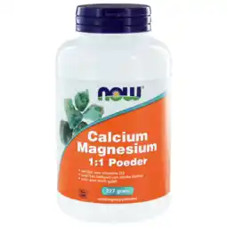 De Online Drogist Now calcium & magnesium 1:1 poeder 227gr aanbieding