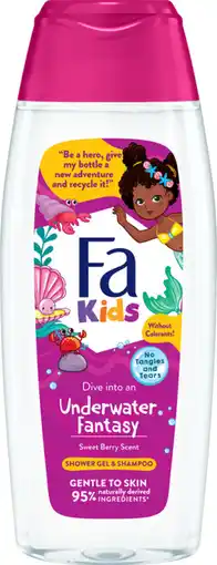 De Online Drogist Fa kids douchegel & shampoo underwater fantasy 250ml aanbieding