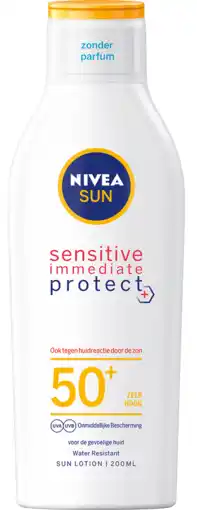 De Online Drogist Nivea sun sensitive immediate protect zonnemelk spf50+ 200ml aanbieding