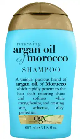 De Online Drogist Ogx renewing argan oil of morocco shampoo 89ml aanbieding