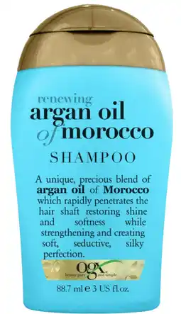 De Online Drogist Ogx renewing argan oil of morocco shampoo 89ml aanbieding