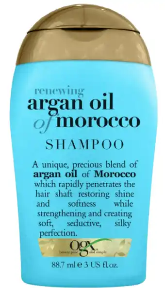 De Online Drogist Ogx renewing argan oil of morocco shampoo 89ml aanbieding