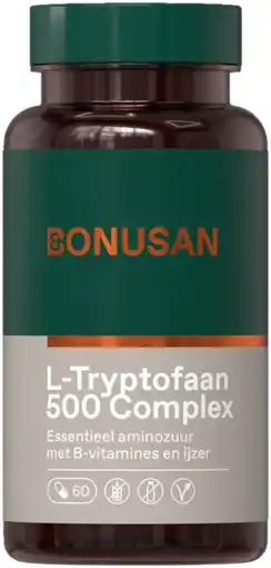 De Online Drogist Bonusan l-tryptofaan 500mg plus tabletten 60st aanbieding