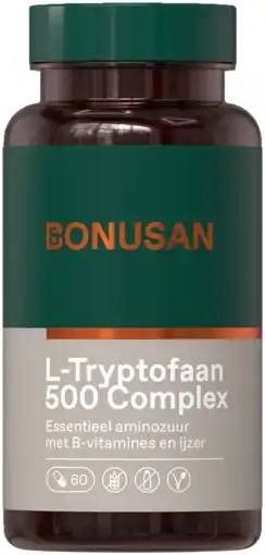 De Online Drogist Bonusan l-tryptofaan 500mg plus tabletten 60st aanbieding