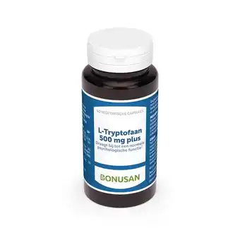 De Online Drogist Bonusan l-tryptofaan 500mg plus tabletten 60st aanbieding