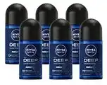 De Online Drogist Nivea men deep roll-on voordeelverpakking 6x50ml aanbieding